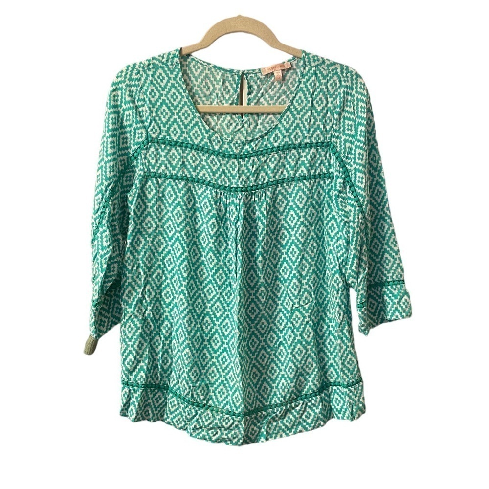 SKIES ARE BLUE CROCHET BLOUSE